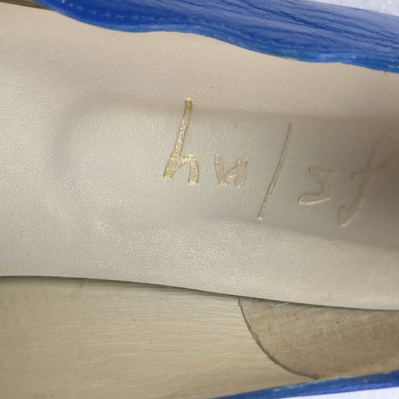 french sole fs/ny Jigsaw Ballet flats Limited Edition Cobalt Royal blue size 10 - Picture 5 of 9